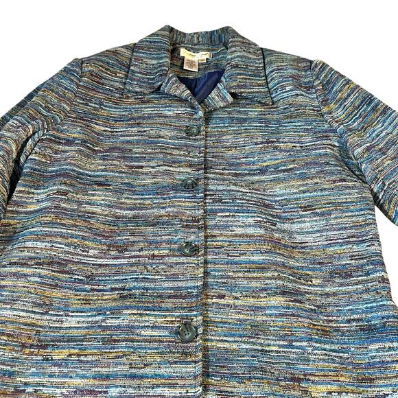 Coldwater Creek Multicolor Woven Jacket Blazer – Women’s Medium - Picture 8 of 10
